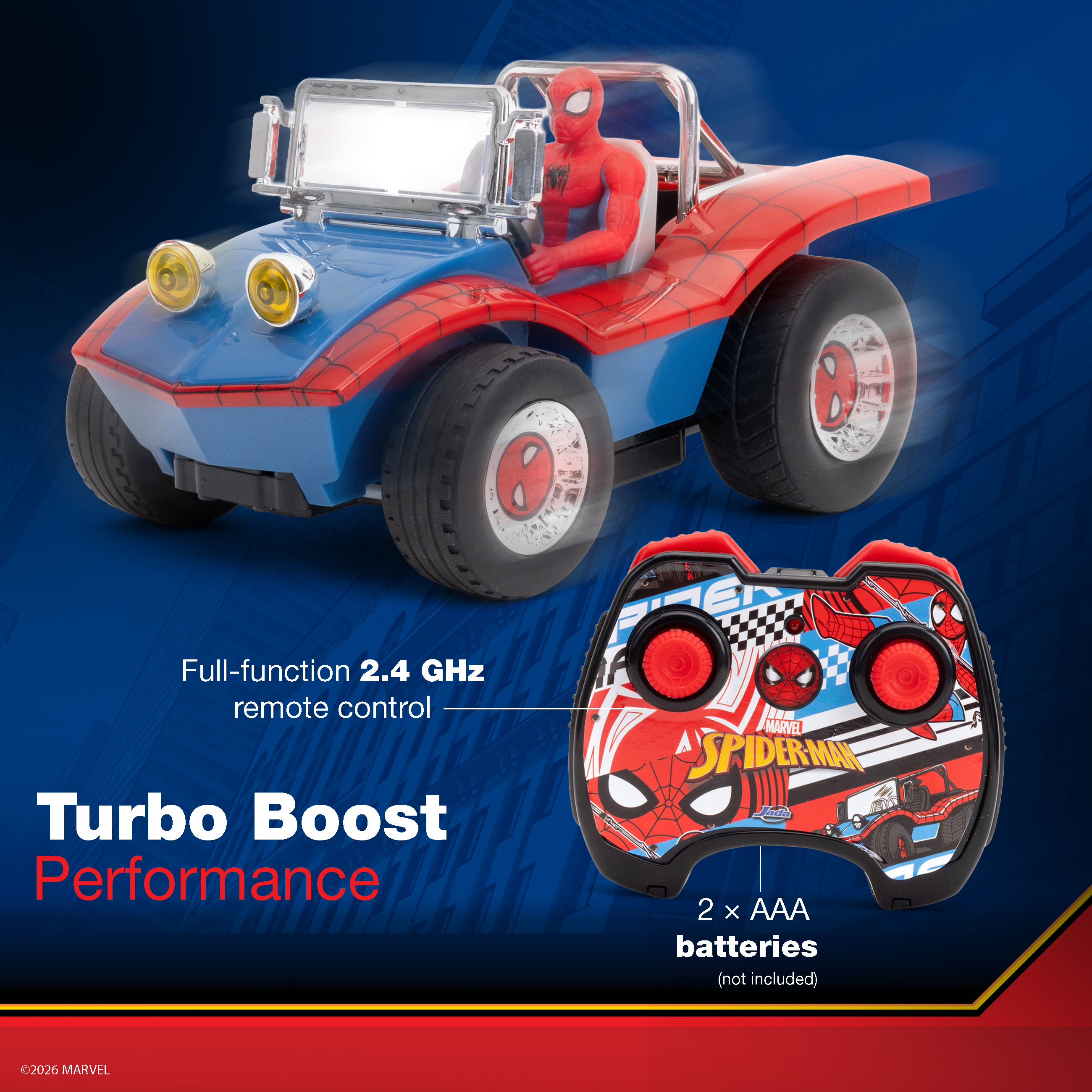 Jada Toys Spider-Man 7" Remote Control Buggy with Figure photo 4