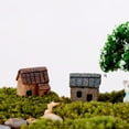 thumbnail image 5 of SPRING PARK 1/4Pcs Miniature Gardening Landscape Micro Village Stone Houses Thumbnail House Thatched Huts DIY Bonsai Terrarium Crafts Desk Ornaments Accessories for Fairy Garden Decoration, 5 of 7