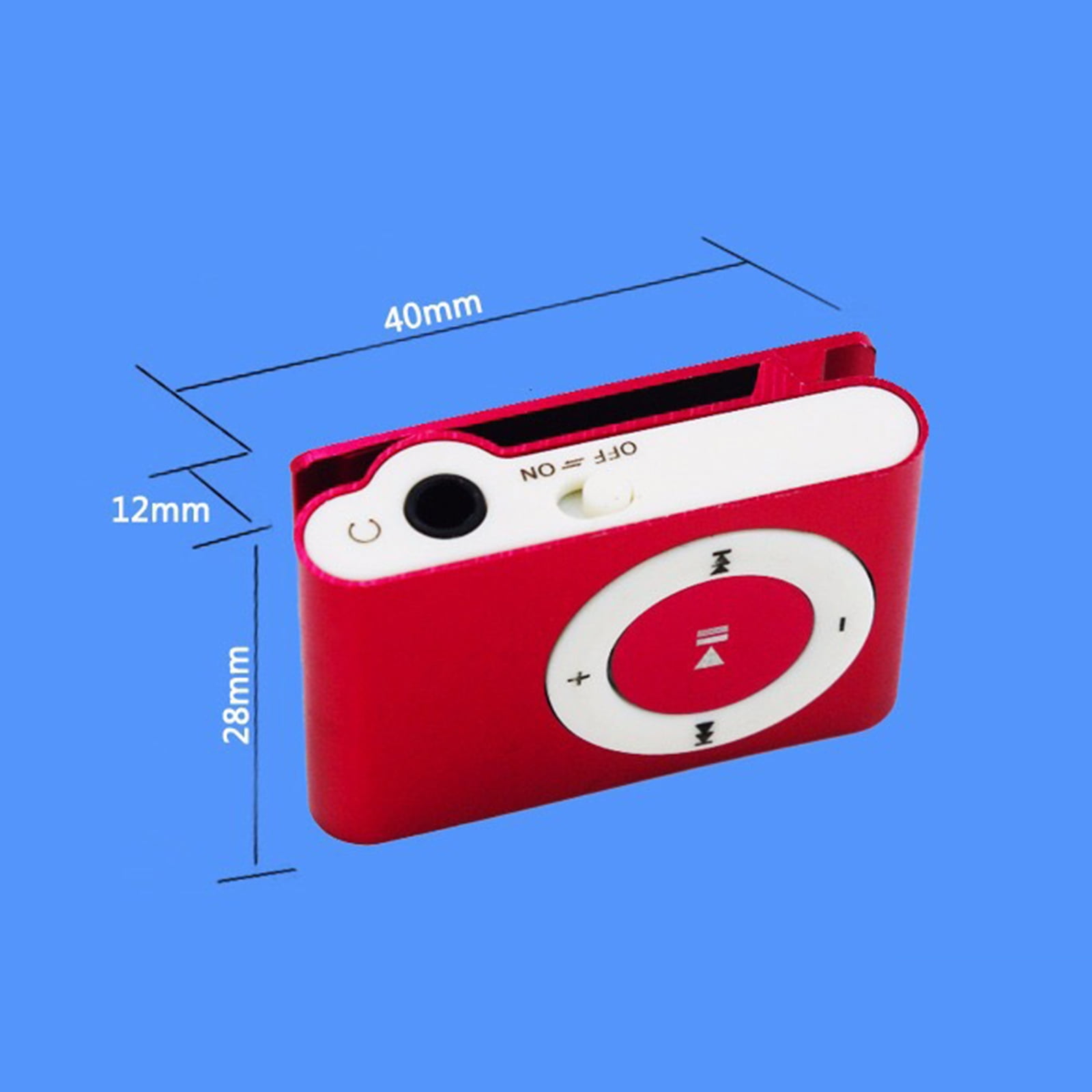 PULABO Practical Design and DurableCandy Colors Portable Metal Mini Clip Sport MP3 Player No Memory Card Music Player with TF Slot Comfortable and Environmentally 