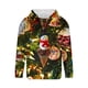 thumbnail image 3 of Sudadera con capucha para hombre, informal, con cordón, estampado navideño, deportiva, blusa de poliéster, 3 of 4