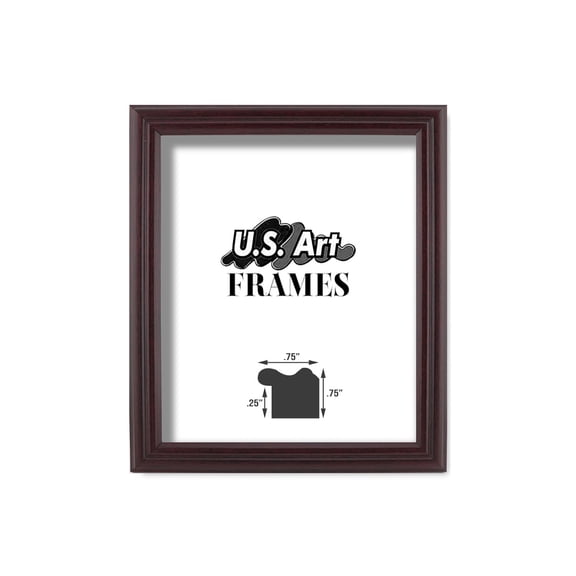 Cherry .75 inch Picture Frame, Solid Wood Wall Decor Poster Picture Frames by US Art Frames
