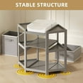 thumbnail image 3 of KORIMEFA Children Changing Table with Pad, Corner Diaper Changing Table with Laundry Hamper, Storage Bin, Contoured Pad for Baby - Gray, 3 of 9