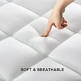 thumbnail image 4 of Sonive Quilted Mattress Pad Cover California King Size, Thick Fluffy Soft Breathable Durable Topper Fits Up to 21-Inch Deep Pocket (White, California King), 4 of 8