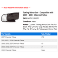 thumbnail image 2 of Towing Mirror Set - Compatible with 2000 - 2007 Chevy Tahoe 2001 2002 2003 2004 2005 2006, 2 of 4