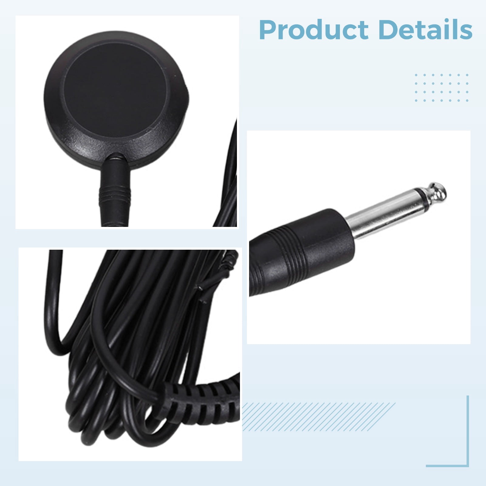 Adeline AD-35 Universal Instrument Mini Piezo Pickup, High Fidelity Acoustic Guitar Transducer with Volume Control, Vibration Sensor for Ukulele, Erhu, Guzheng, 9.8 ft Cable, Easy to Install