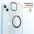 thumbnail image 3 of Magnetic for iPhone 13 Clear Case Compatible with Magsafe Military-Grade Protection Shockproof Phone Bumper,Anti-Scratch Drop Proof Anti-Fingerprint Clear Hard Back Cover Back,Black, 3 of 9