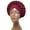 Wine Red, variant on African Turban Head Wrap Navy Blue Braid Beanie Cap Headwear Crystals Twisted Head Turbans for Women and Girls