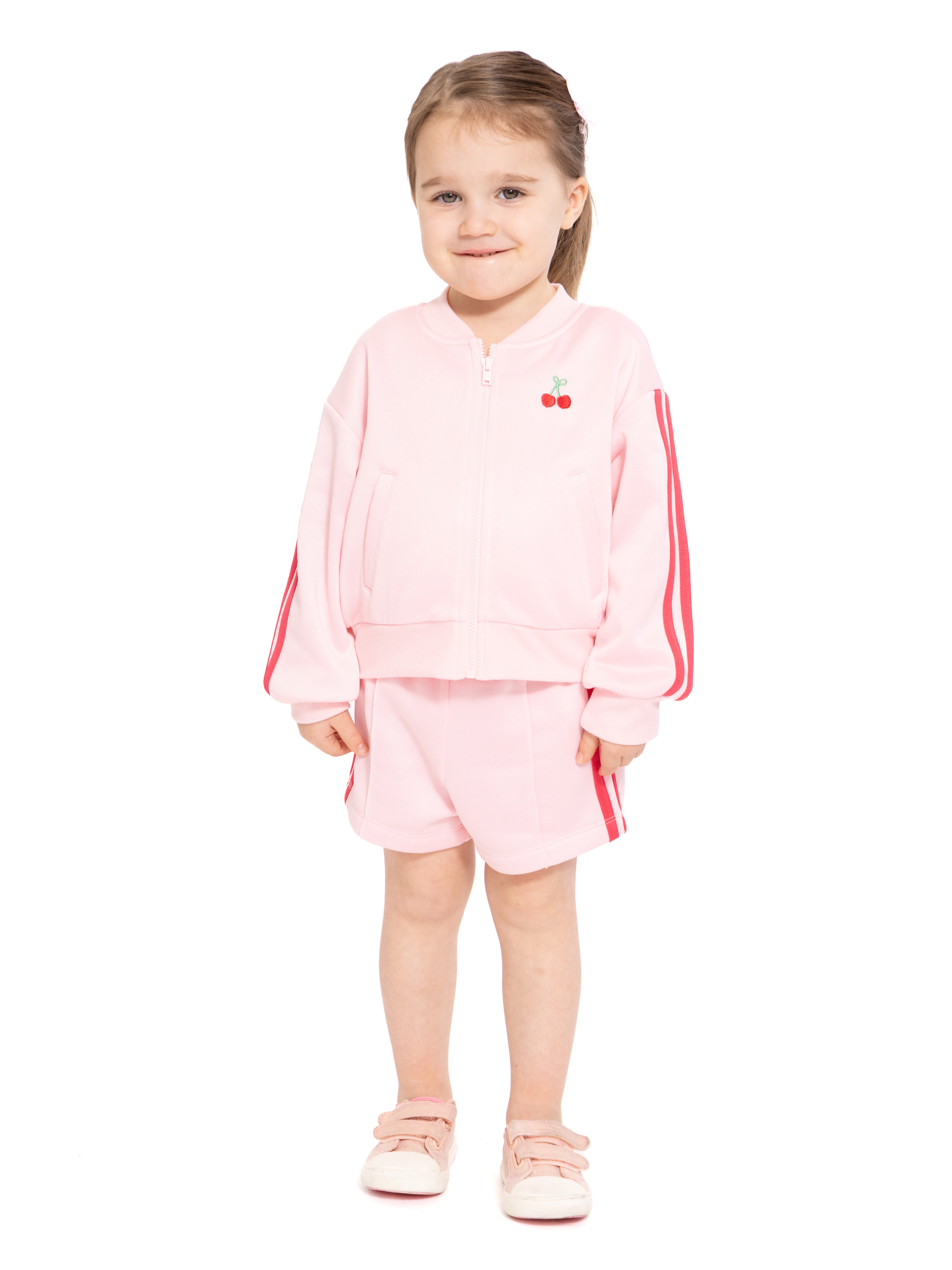 Wonder Nation Toddler Girls Full Zip Athletic Jacket, Sizes 12M-5T