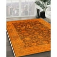 thumbnail image 3 of Ahgly Company Machine Washable Indoor Square Industrial Modern Neon Orange Area Rugs, 3' Square, 3 of 7