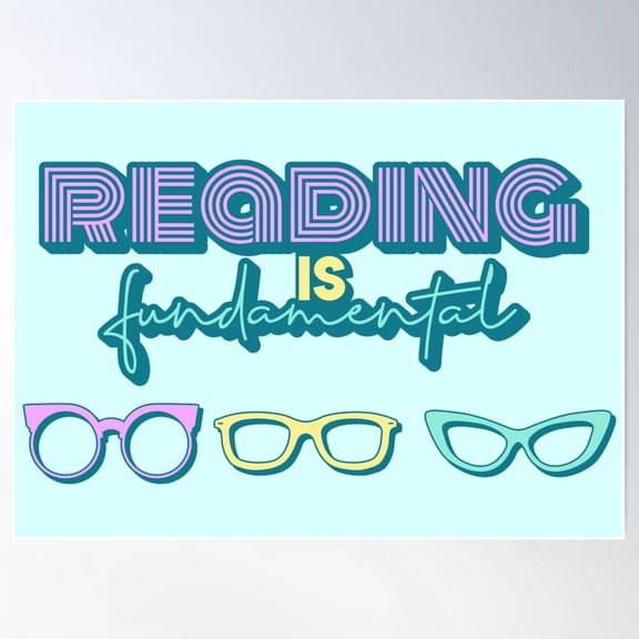Reading Is Fundamental Poster Wall Art, Modern Wall Decor For Living Room Bedroom, 24x36 UNFRAMED