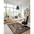thumbnail image 5 of Unique Loom Utopia Collection Area Rug - Larissa (4' 1" x 6' 1" Rectangle Blue/Brown), 5 of 7