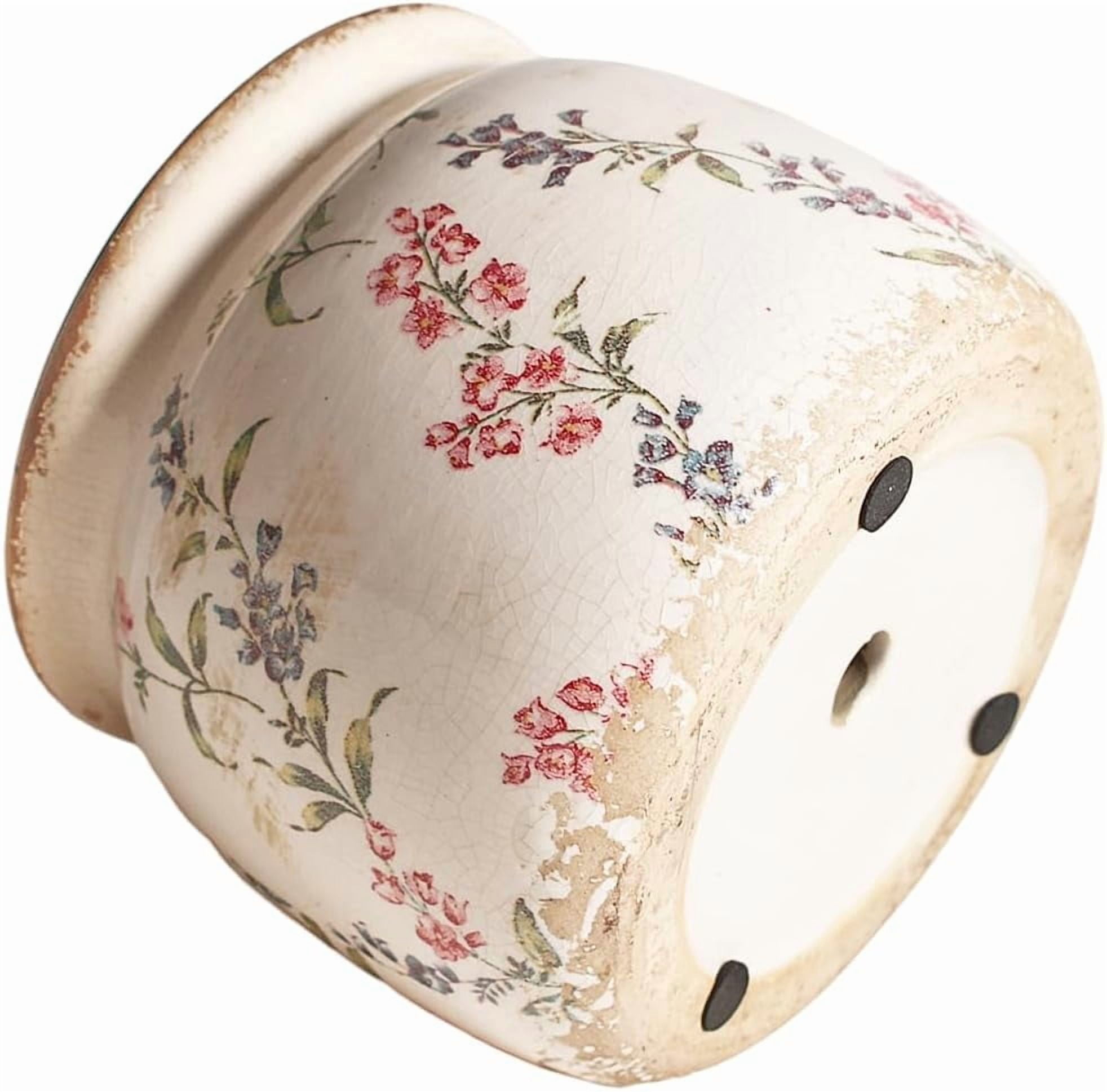 Flower Pots, Vinta Ceramic Planters for Indoor Plants, 6.29'' Plant Pots with Draina, French Country Lavender Vase & Planters, Antique Home Room Decor, Gardening Housewarming Gifts