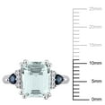 thumbnail image 2 of Everly Women's Aquamarine and Sapphire Sterling Silver Engagement Ring, 2 of 8