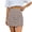 Khaki, variant on LMLYSoH Women Dot Print Mini Skirt Elastic Waist Short Bodycon Mesh Skirts for Daily Office Party