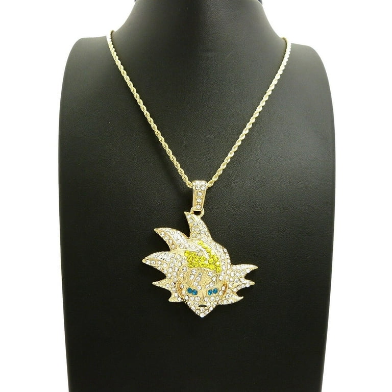 Gold goku pendant hot sale