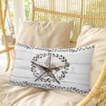thumbnail image 4 of Western Stars Retro Pillow Covers, Linen Long Throw Pillow Case, Wheat Rings Farmhouse Wooden Stripes Holiday Pillow Protector Decorative Cushion Cover for Living Room/Bedroom 20" x 36", 4 of 8