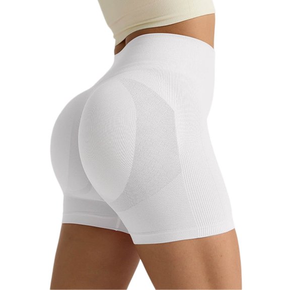 CHENge Women's Lifting Shorts High Waist Tummy Control Yoga Seamless Shorts Ruched Booty Athletic Fitness Workout Short