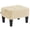Summer Sand and Ink Black, variant on SONGMICS Foot Stool, Small Teddy Fleece Footstool Ottoman with Thick Cushion and Legs, 330 lb Weight Capacity, Summer Sand and Ink Black