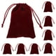 thumbnail image 1 of 10 bolsas de regalo con cordón de 9 x 12 cm para bodas, dulces, joyas (rojo vino), 1 of 6