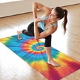 thumbnail image 6 of Colorful Tie Dye Mandala Pattern Hot Yoga Mat Towel Non Slip for Hot Yoga - Quick-Drying Yoga Mat Cover with 4 Corner Pockets with Travel Bag - Hot Yoga Towel Non Slip 74"x26", 6 of 6