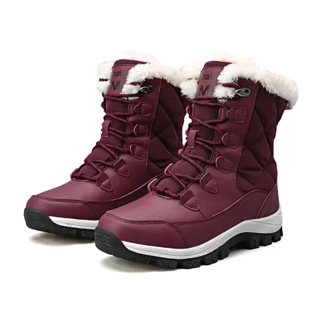

Women‘s Waterproof Snow Boots Mid Calf Lace Up Snow Boots Women‘s Footwear