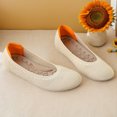 thumbnail image 4 of Zapatos planos de ballet FLhrweasw de punto sin cordones para caminar mujer Beige 38, 4 of 9
