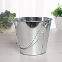 Mini Metal Bucket For Beach Play, Garden Planting, And Indoor Storage, Durable Galvanized Steel With Reinforced Handle For Long-Term Use By Teens & Big Kids, 8 X 10.5 X 12 Cm