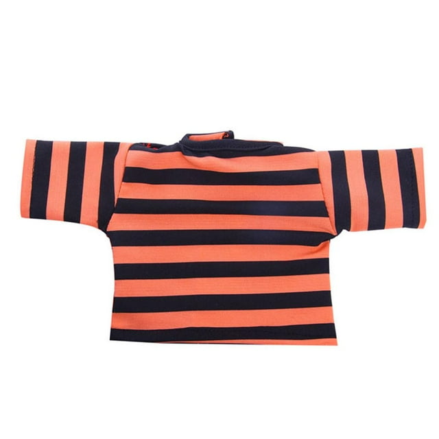 Fashion Doll Clothes Camiseta a Rayas para de 18 '' naranja