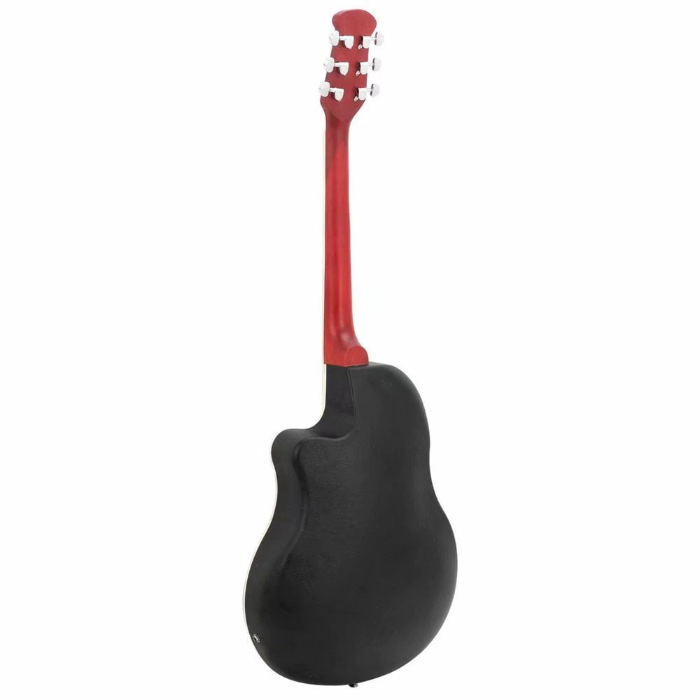 GZXS Glarry 41 Inch Full-Size Cutaway Acoustic-Electric Guitar Grape Voice Hole Spruce Top Round Back Sunset Color