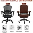 thumbnail image 6 of 4 Pieces Computer Office Chair Covers Set Universal Protective Stretchable Chair Seat Covers Desk Chair Armrest Covers Slipcovers Pads Office Cushion Backrest for Boss Rotating Chairs, 6 of 6