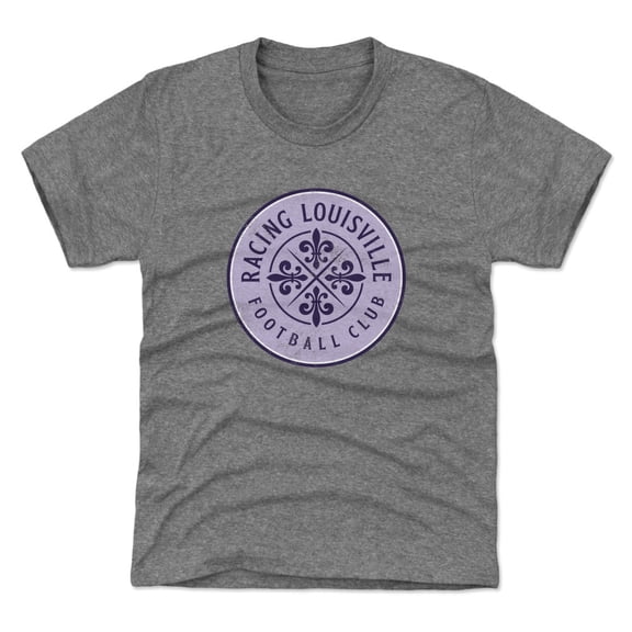 Youth 500 Level Gray Racing Louisville FC Vintage Primary Logo Graphic T-Shirt