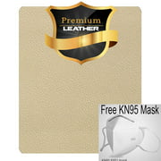 TMpatchupLLC Beige Genuine Leather Repair Patches Kit Repair Furniture, Couch, Sofa, Jacket - Size 4 x 8 inches