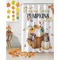 thumbnail image 3 of Owl Pumpkin Shower Curtain Set ，Waterproof Fabric Shower Curtains Fall Maple Leaf Shower Curtains for Bathroom,Bathroom Decor 54x"78", 3 of 7