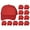 Red, variant on 12-Pack Youth Snapback Trucker Hat Foam Mesh Dozen Caps For Kids, White/Navy