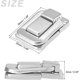 thumbnail image 2 of Toggle Catch Lock (38mm x 25mm) 2Pcs, Iron Hasp Latches - for Cabinets Boxes Suitcases, Silver Tone, 2 of 5
