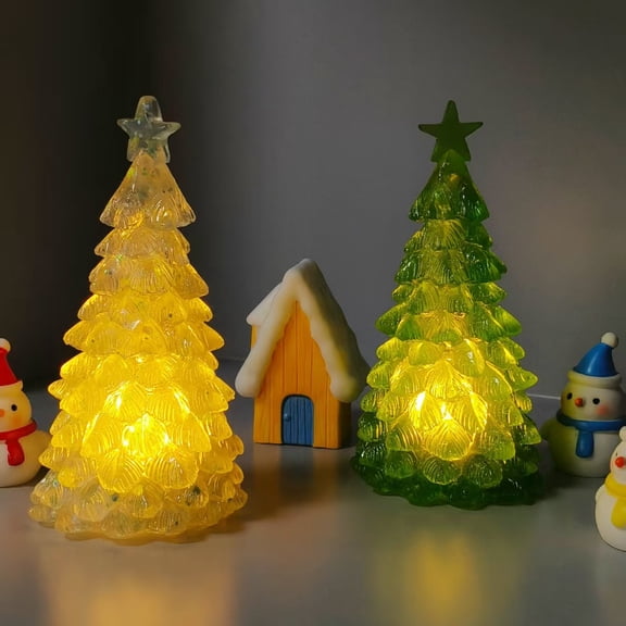 Lighted Christmas Tree Ornament LED Hanging Decoration for Tree, Wall, Tabletop and Christmas Party Decorations, Design A