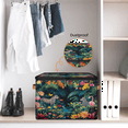 thumbnail image 6 of CURLYOOT Animal Forest Wildlife Zebras Flamingo Storage Bins with Lid, Decorative Fabric Storage Boxes, Foldable Closet Shelf Organizer Baskets for Bedroom, Living Room, Home, 6 of 8