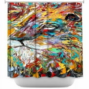 Shower Curtains - DiaNoche Designs - Abstract Lion