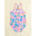 thumbnail image 2 of Baby Girl Allover Print Criss Cross Back One Piece Swimsuit, 2 of 5