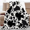 thumbnail image 1 of Teissuly Clearance Cow Blanket, Wool Cow Print Blanket, Kids Adult Soft Cowhide Decor Sofa Bed Cute Cow Gift Christmas 100x130CM(White, ) Teissuly WER202308175602, 1 of 8