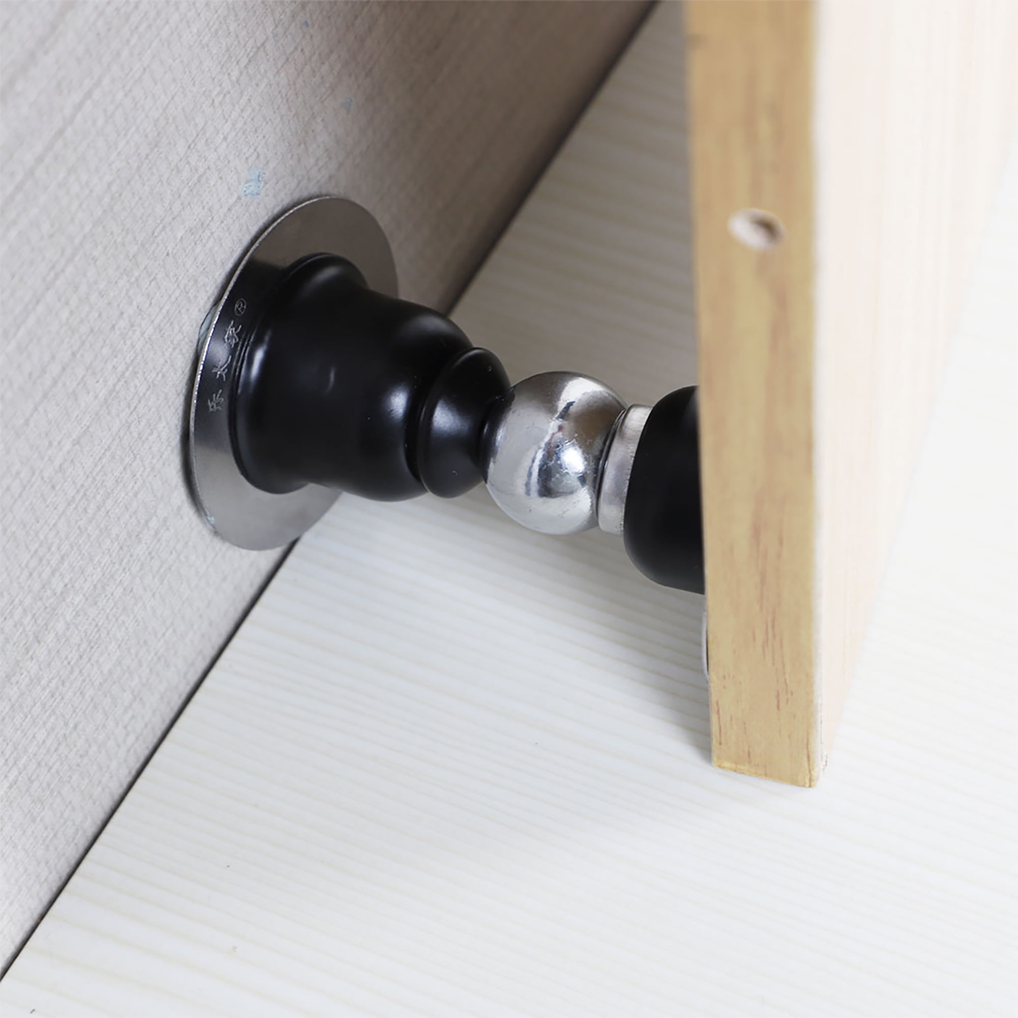 Unique Bargains Stainless Steel Flexible Spring Doorstops Door Stop