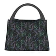 thumbnail image 2 of Vsdgher Lavender Flowers Print Insulated Reusable Bags with Sturdy Zipper and Handles, Foldable Totes for Hot or Cold Food Bring or Delivery, 2 of 8