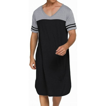 

Rovga Underwear For Women Nightgowns Mens V Neck Long Sleeve Sleepwear Big&Tall Pajama Sleeping Wear Female Lingeries