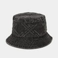 thumbnail image 3 of CoCopeaunts Cotton Bucket Hats for Women Distressed Little Hole Design Men Fisherman Hat Outdoor Sun Protection Basin Hat, 3 of 8
