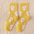thumbnail image 2 of Chaussettes d'Automne et d'Hiver en Molleton Corail Chaud Chaussettes Tendance Jaune, 2 of 3