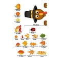 thumbnail image 2 of Thanksgiving Turkey Sticker Pumpkin Maple Leaf Fruit Static StickerBQ064, 2 of 5