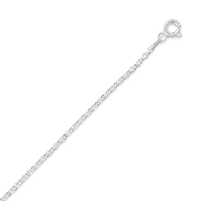 Sterling Silver 2 mm Rolo Chain Necklace