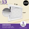 thumbnail image 2 of Simply Filters 16.38x21.38x1 MERV 13, MPR 1500, AC Furnace HVAC Air Filter (24 Pack), 2 of 8