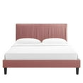 thumbnail image 6 of Modway Peyton Performance Velvet Queen Platform Bed in Dusty Rose, 6 of 10