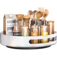 thumbnail image 1 of Organizer Metal Steel Turntable, Rotating Spice Racks For Pantry Cabinet Cupboard Organizer Table 10 Inch Dark White, 1 of 5